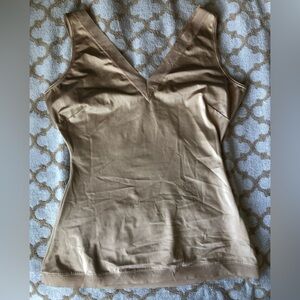 SPANX Tan Sleeveless V-Neck Top 10/12